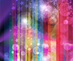 Abstract Glowing rainbow free vecto